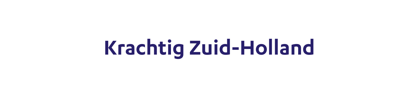 Motto "Krachtig Zuid-Holland"